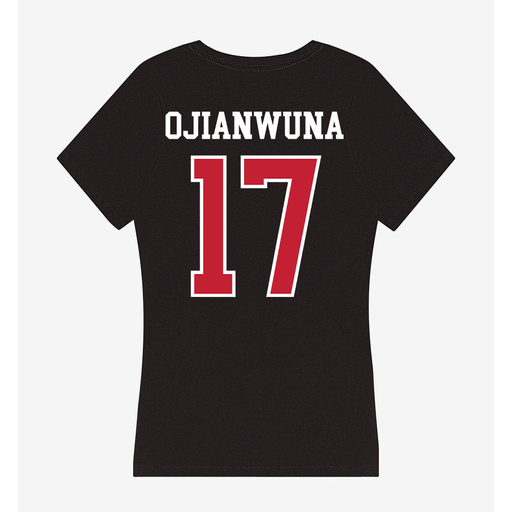 Ohio State - NCAA Men's Basketball : Joshua Ojianwuna - Women's V-Neck T-Shirt-1