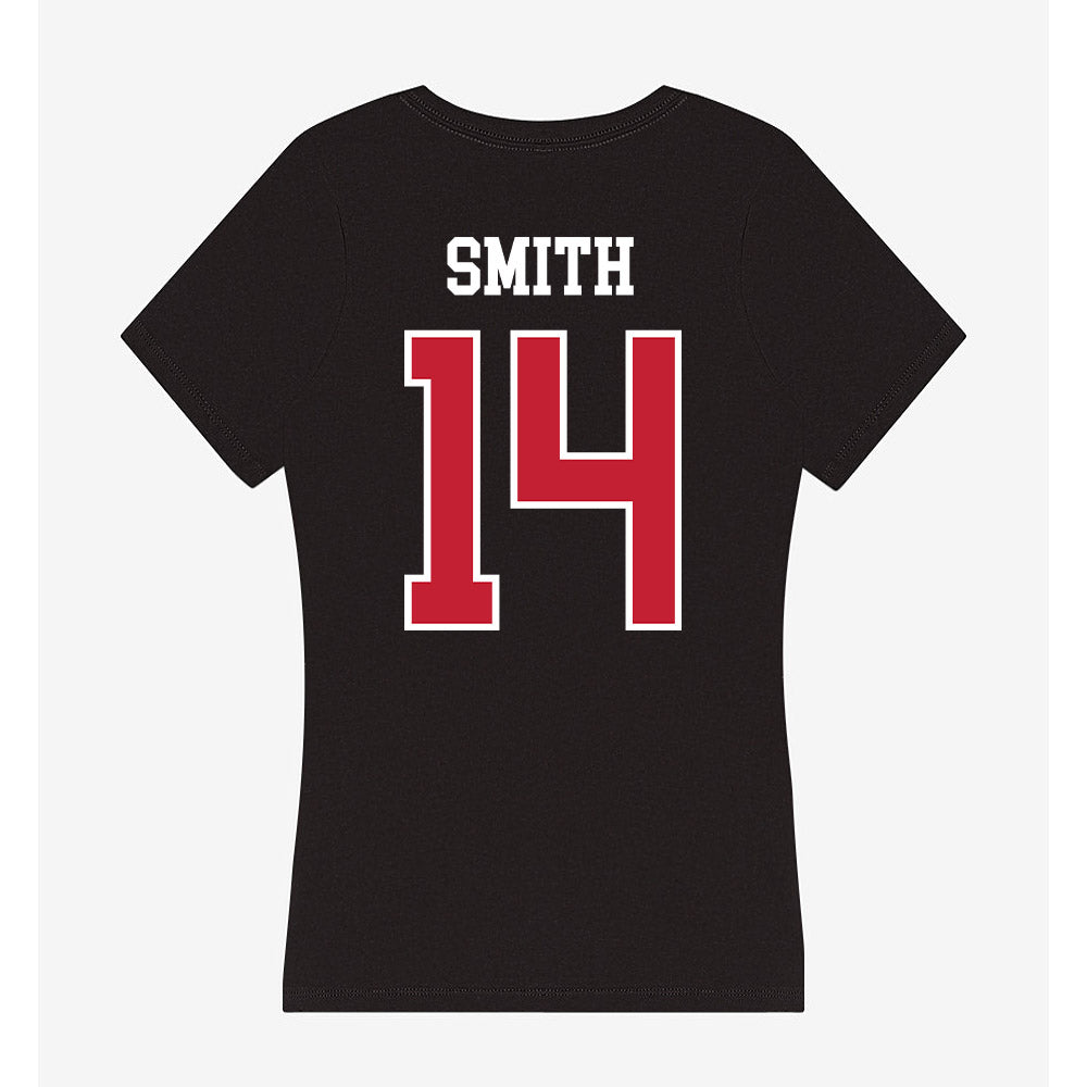 Ohio State - NCAA Men's Basketball : LJ Smith - Women's V-Neck T-Shirt-1