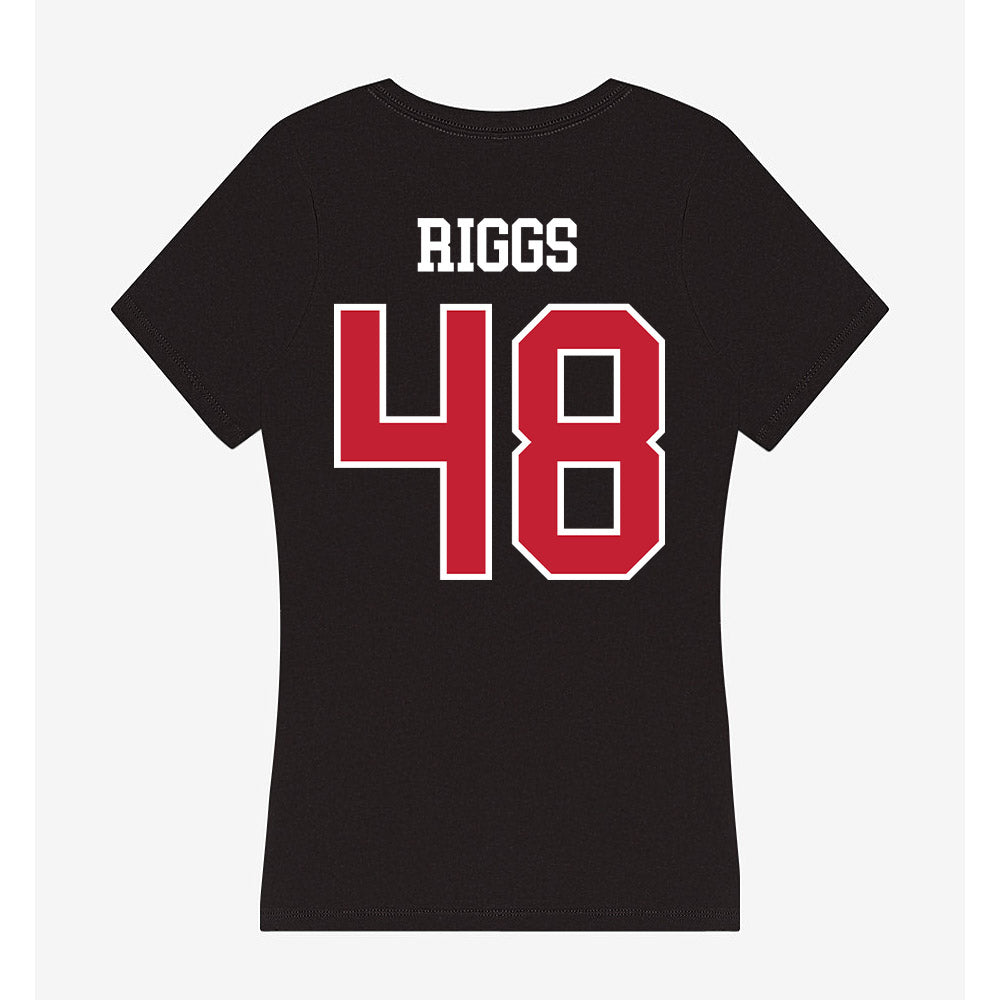 Ohio State - NCAA Football : Dalton Riggs - Women's V-Neck T-Shirt-1
