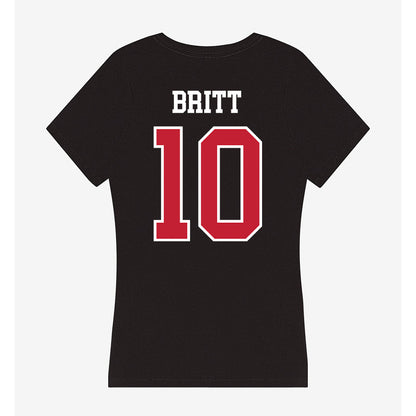 Ohio State - NCAA Women's Soccer : Elle Britt - Women's V-Neck T-Shirt-1