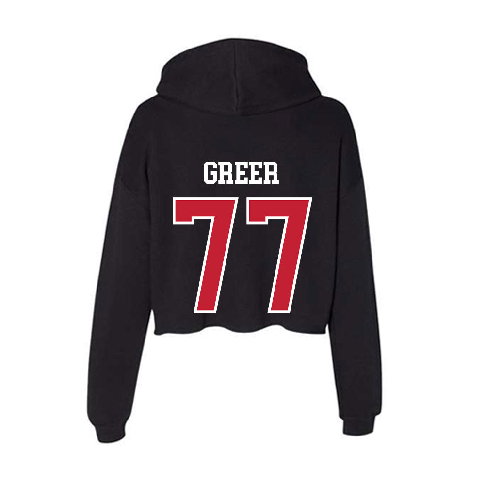 Ohio State - NCAA Football : Sam Greer - Women's Crop Fleece Hoodie-1