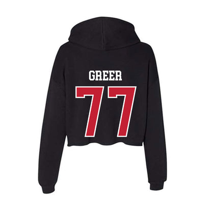 Ohio State - NCAA Football : Sam Greer - Women's Crop Fleece Hoodie-1