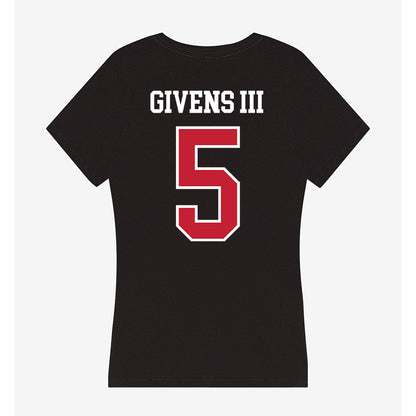 Ohio State - NCAA Men's Basketball : Curtis Givens III - Women's V-Neck T-Shirt-1