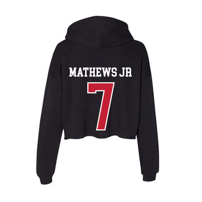 Ohio State - NCAA Football : Jermaine Mathews Jr - Women's Crop Fleece Hoodie-1