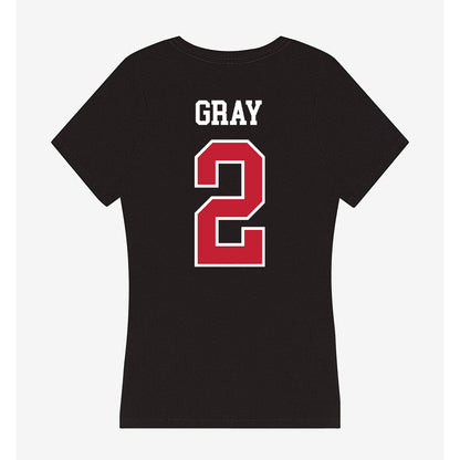 Ohio State - NCAA Women's Basketball : Chance Gray - Women's V-Neck T-Shirt-1