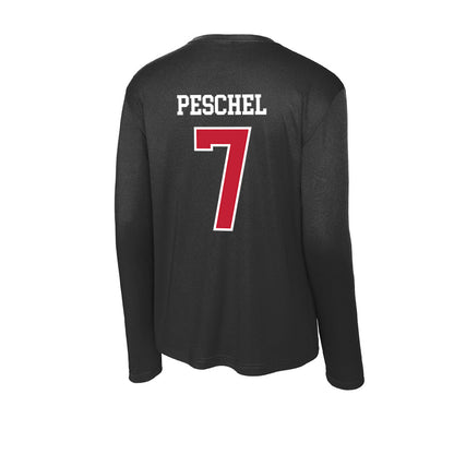 Ohio State - NCAA Women's Ice Hockey : Emma Peschel - Activewear Long Sleeve T-Shirt-1