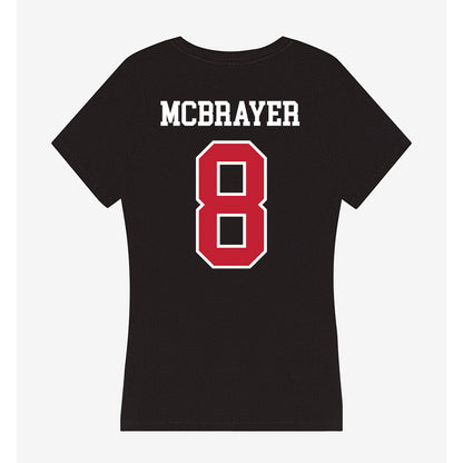 Ohio State - NCAA Men's Ice Hockey : Nathan McBrayer - Women's V-Neck T-Shirt-1