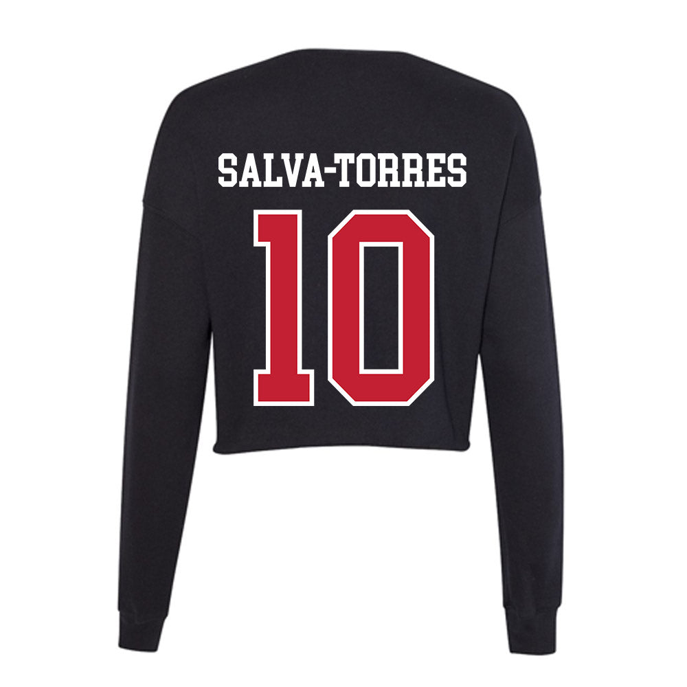 Ohio State - NCAA Men's Volleyball : Eliel Salva-Torres - Women's Cropped Crew Fleece-1