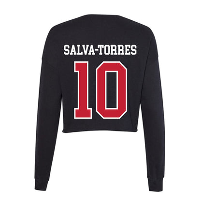Ohio State - NCAA Men's Volleyball : Eliel Salva-Torres - Women's Cropped Crew Fleece-1