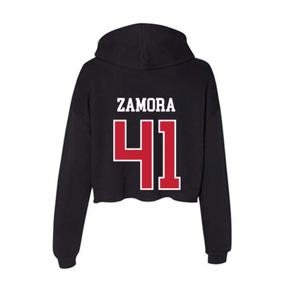 Ohio State - NCAA Baseball : Ryan Zamora - Women's Crop Fleece Hoodie-1