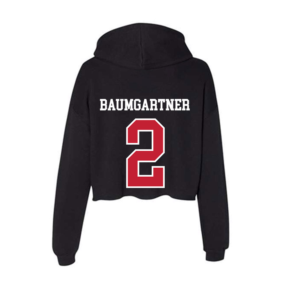 Ohio State - NCAA Men's Soccer : Christian Baumgartner - Women's Crop Fleece Hooded Sweatshirt-1