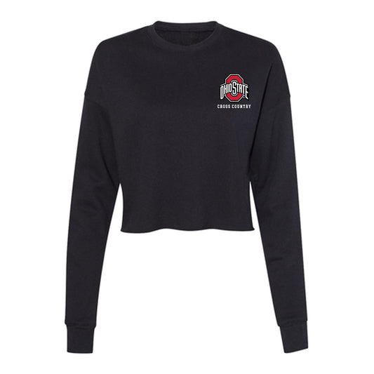 Ohio State - NCAA Men's Cross Country : Chance Basilone - Women's Cropped Crew Fleece-0