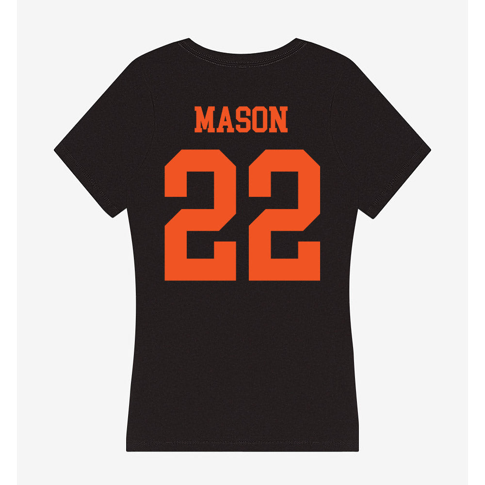 Oklahoma State - NCAA Football : William Mason - Women's V-Neck T-Shirt-1