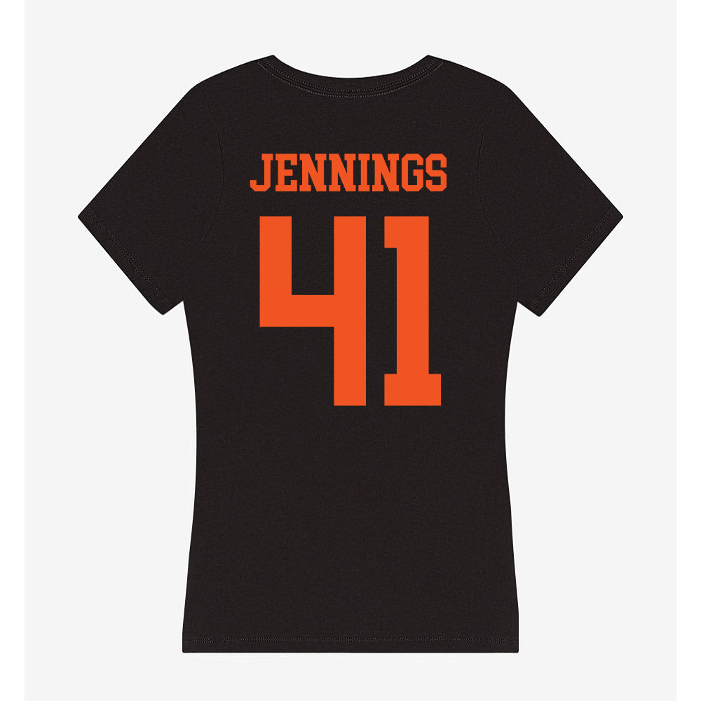 Oklahoma State - NCAA Baseball : Parker Jennings - Women's V-Neck T-Shirt-1