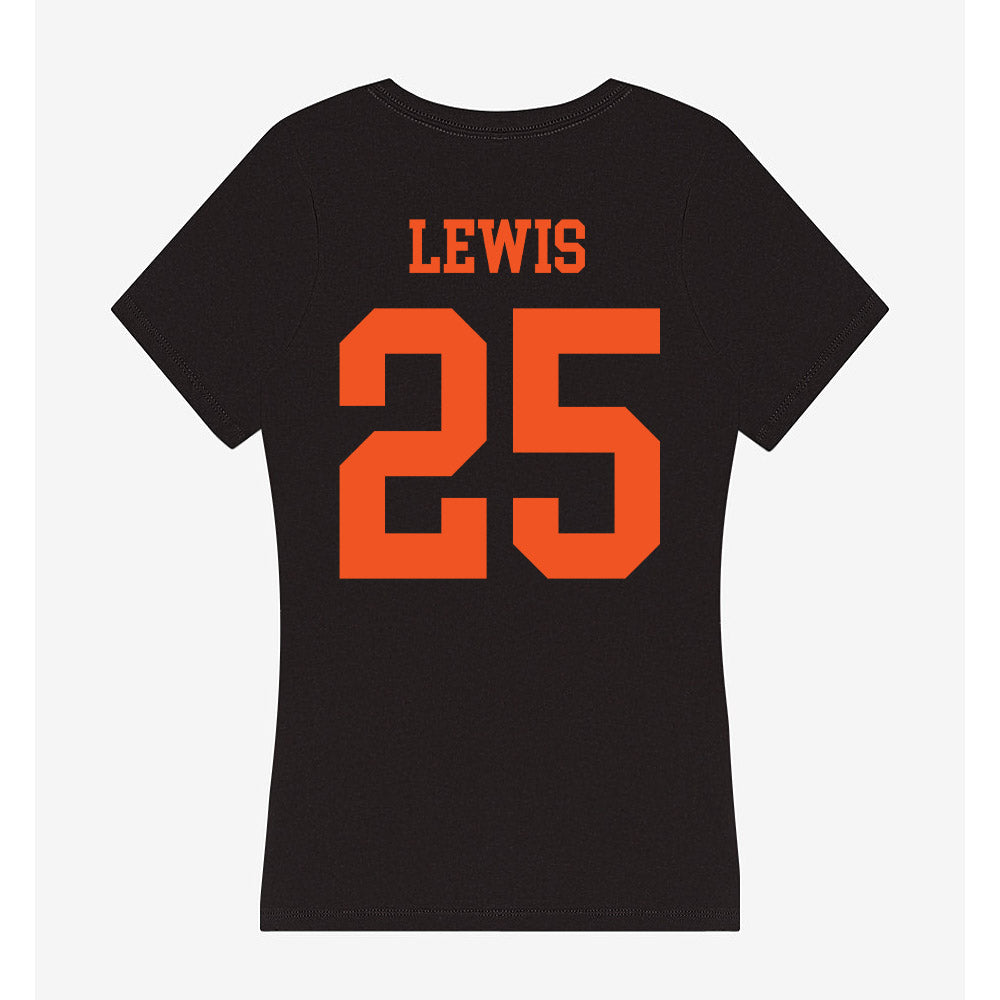 Oklahoma State - NCAA Football : Kollin Lewis - Women's V-Neck T-Shirt-1