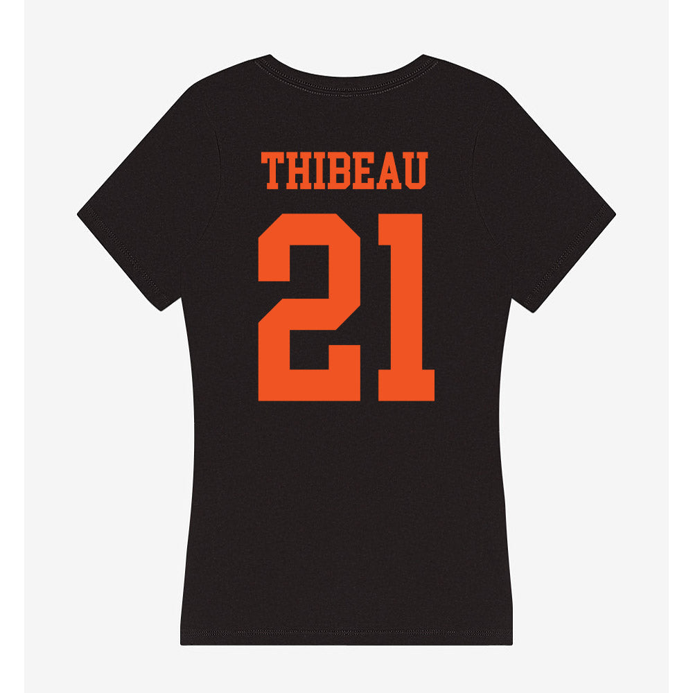 Oklahoma State - NCAA Women's Soccer : Taryn Thibeau - Women's V-Neck T-Shirt-1