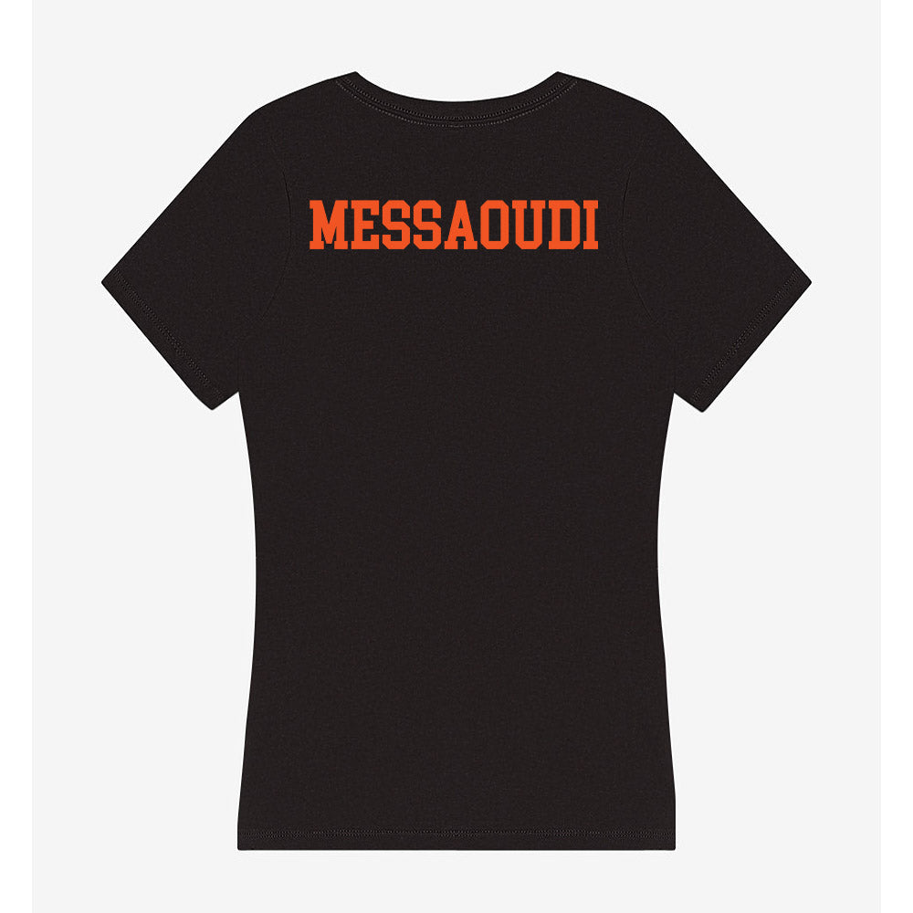 Oklahoma State - NCAA Men's Cross Country : Fouad Messaoudi - Women's V-Neck T-Shirt-1