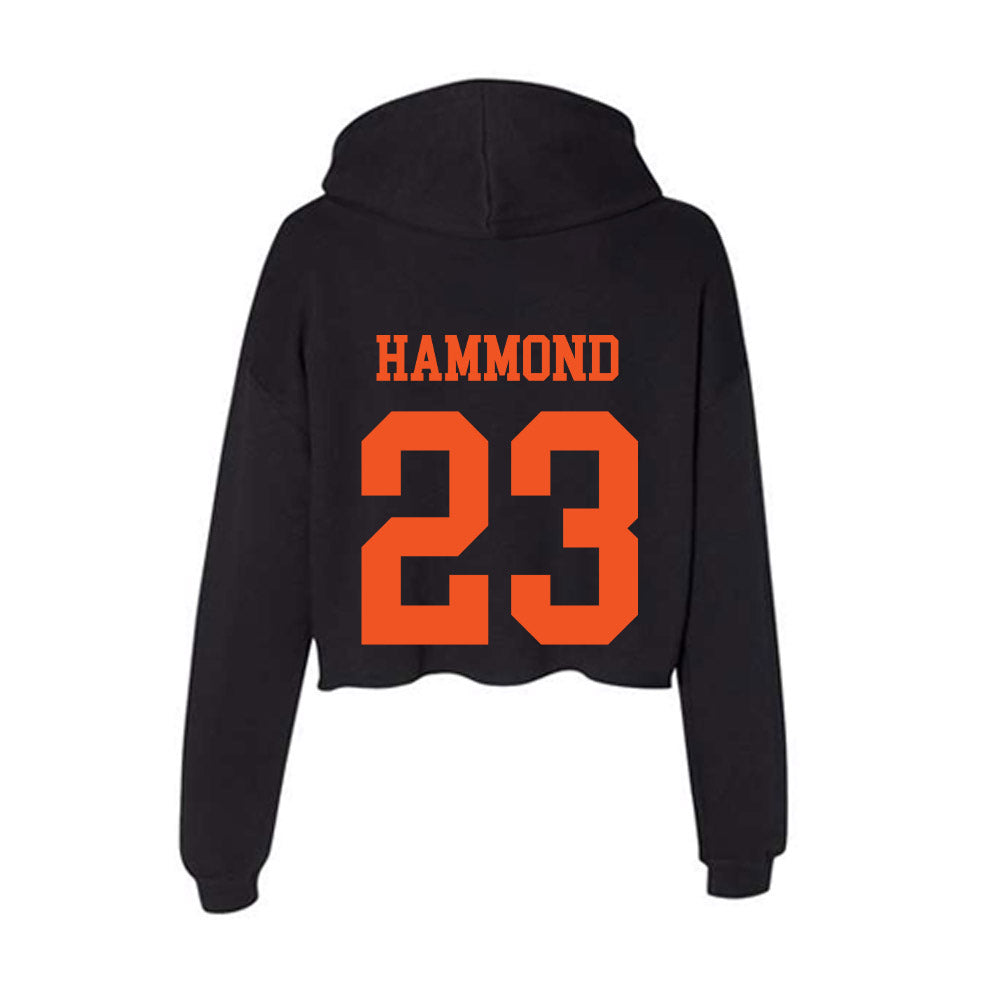 Oklahoma State - NCAA Football : Oscar Hammond - Women's Crop Fleece Hoodie-1