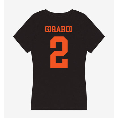 Oklahoma State - NCAA Women's Basketball : Lena Girardi - Women's V-Neck T-Shirt-1