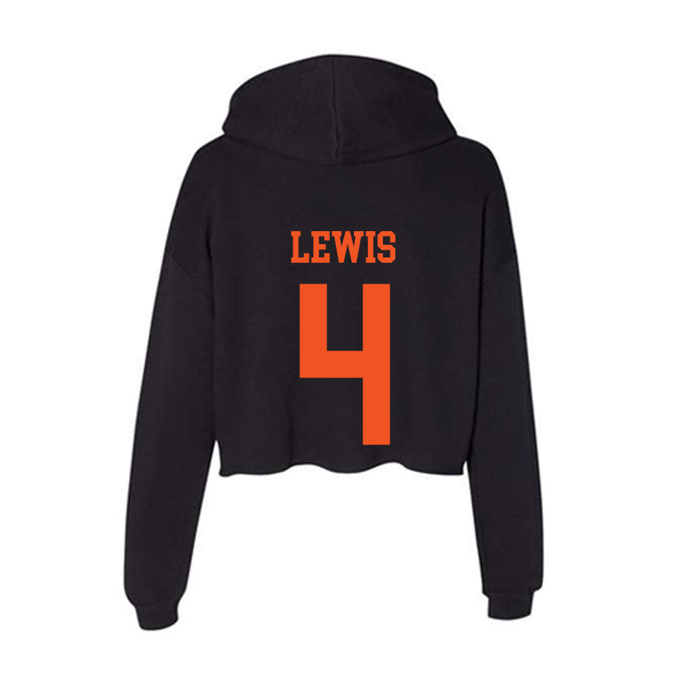 Oklahoma State - NCAA Football : Terrence Lewis - Women's Crop Fleece Hoodie-1