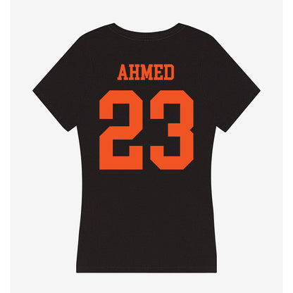 Oklahoma State - NCAA Men's Basketball : Benjamin Ahmed - Women's V-Neck T-Shirt-1