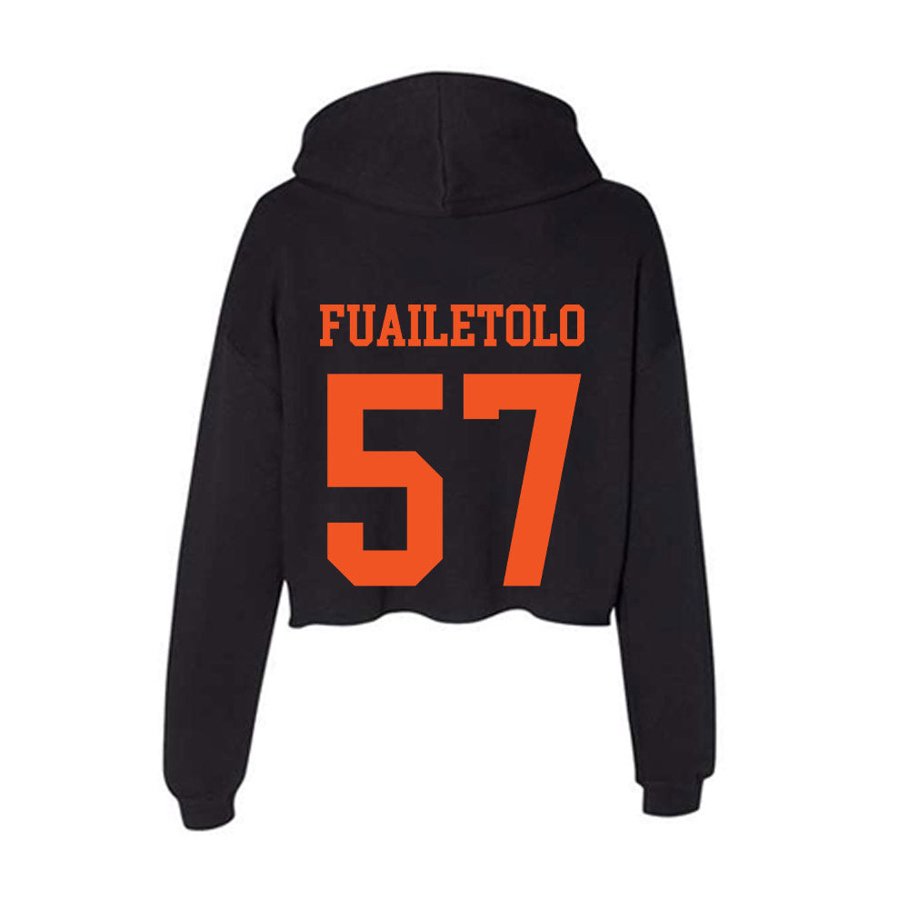 Oklahoma State - NCAA Football : Simona Fuailetolo - Women's Crop Fleece Hoodie-1
