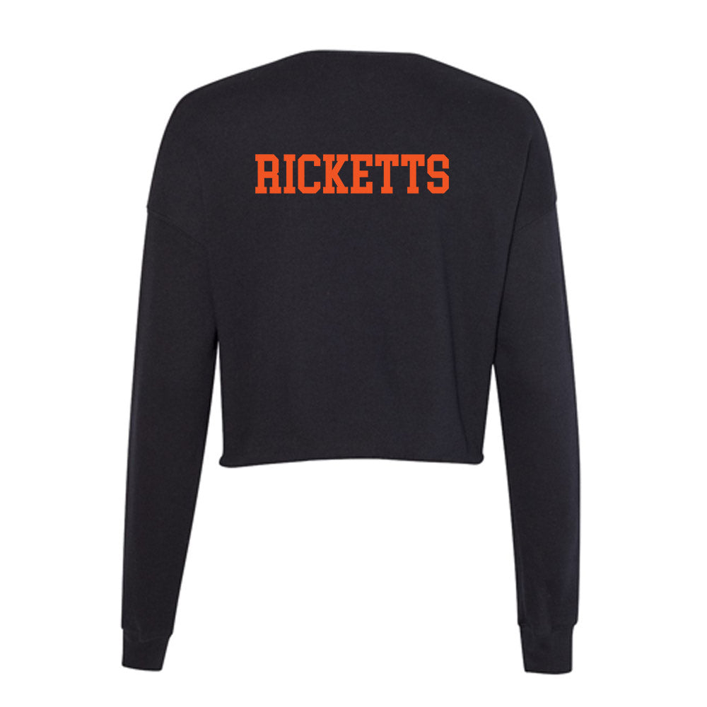 Oklahoma State - NCAA Men's Track & Field : Rajaun Ricketts - Women's Cropped Crew Fleece-1