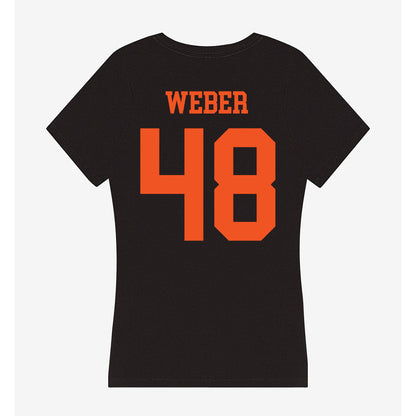 Oklahoma State - NCAA Baseball : Aaron Weber - Women's V-Neck T-Shirt-1