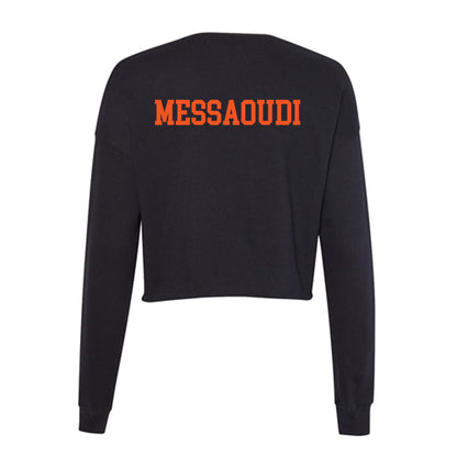 Oklahoma State - NCAA Men's Cross Country : Fouad Messaoudi - Women's Cropped Crew Fleece-1