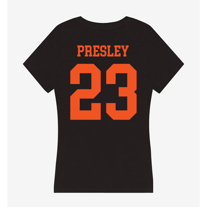 Oklahoma State - NCAA Football : Braeden Presley - Women's V-Neck T-Shirt-1