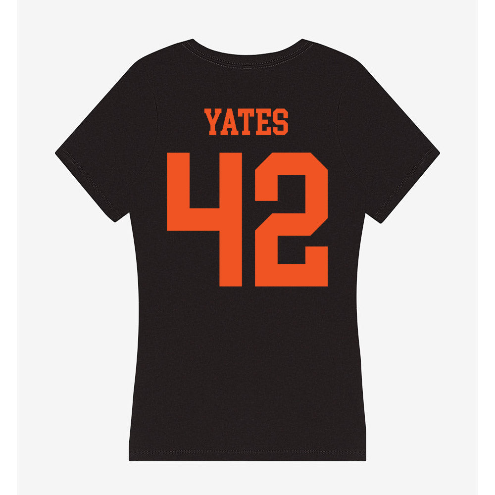 Oklahoma State - NCAA Football : Caden Yates - Women's V-Neck T-Shirt-1