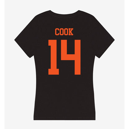Oklahoma State - NCAA Football : Jeremy Cook - Women's V-Neck T-Shirt-1
