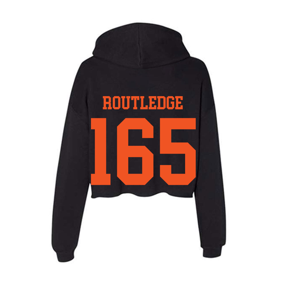 Oklahoma State - NCAA Wrestling : Kody Routledge - Women's Crop Fleece Hoodie-1