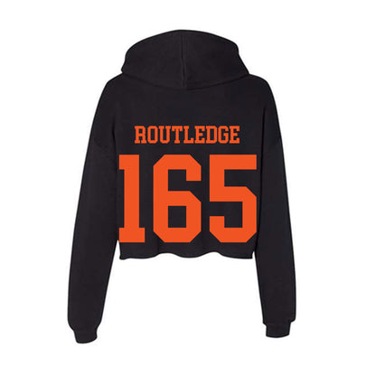 Oklahoma State - NCAA Wrestling : Kody Routledge - Women's Crop Fleece Hoodie-1