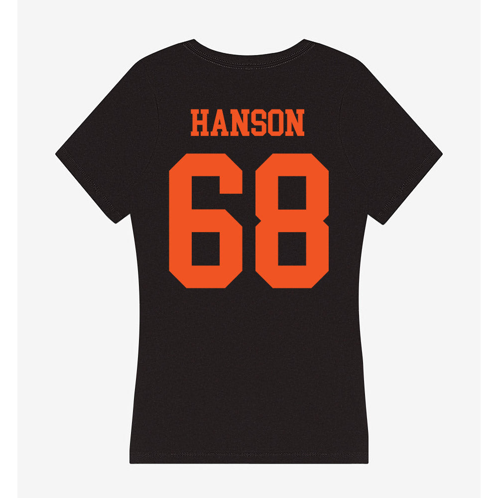 Oklahoma State - NCAA Football : Joseph Hanson - Women's V-Neck T-Shirt-1