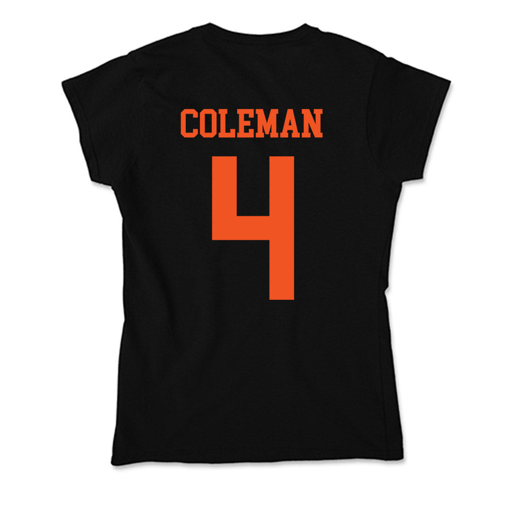 Oklahoma State - NCAA Men's Basketball : Christian Coleman - Soft Style Women’s T-Shirt-1