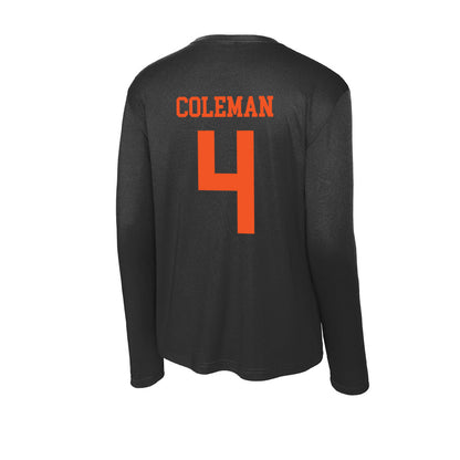Oklahoma State - NCAA Men's Basketball : Christian Coleman - Activewear Long Sleeve T-Shirt-1