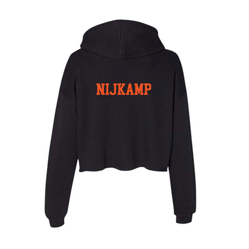 Oklahoma State - NCAA Women's Tennis : Rose Nijkamp - Women's Crop Fleece Hoodie-1