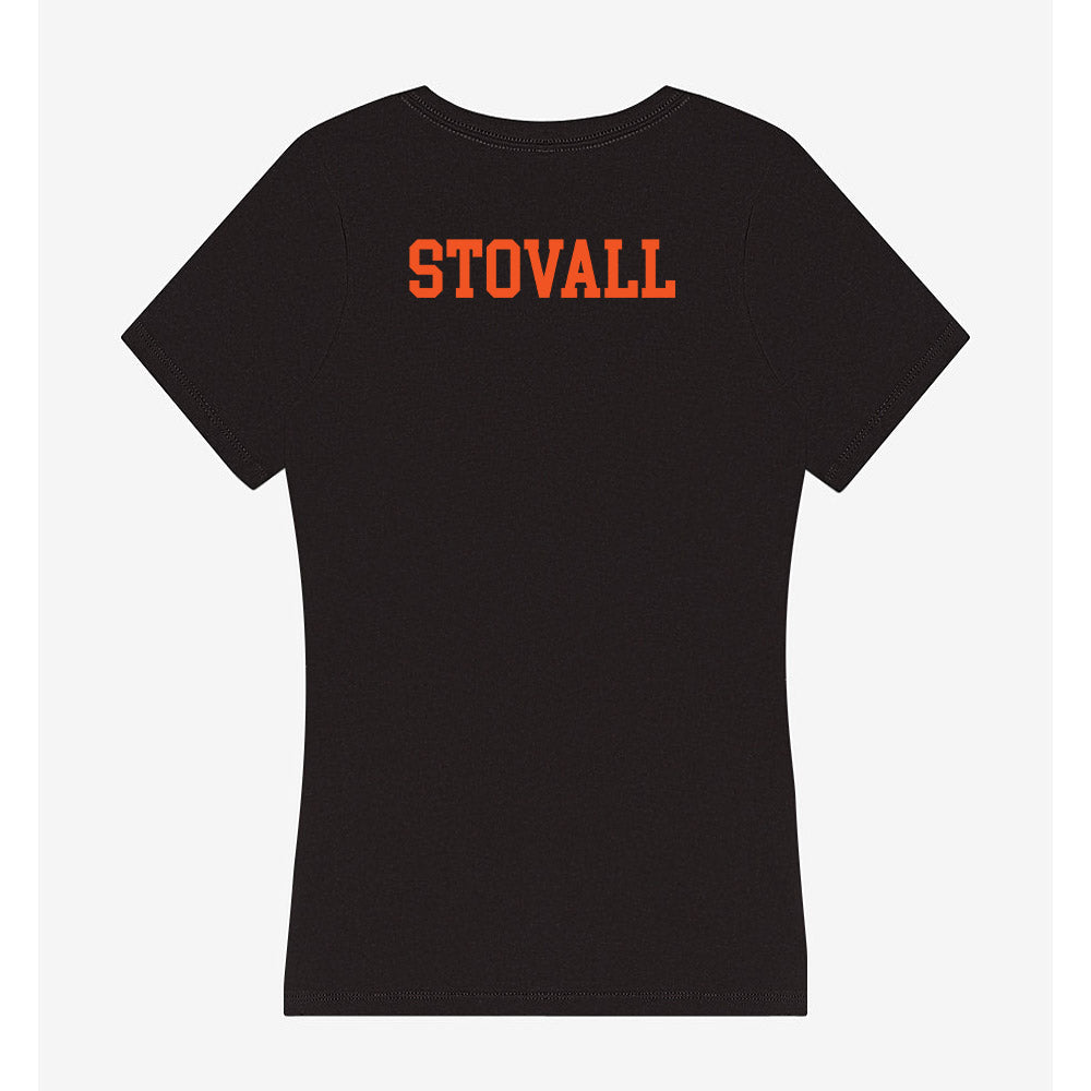 Oklahoma State - NCAA Men's Cross Country : Ethan Stovall - Women's V-Neck T-Shirt-1