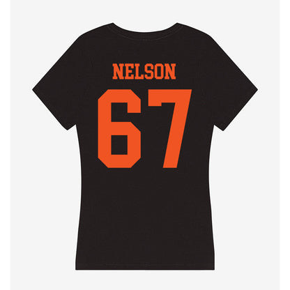 Oklahoma State - NCAA Football : Braydon Nelson - Women's V-Neck T-Shirt-1