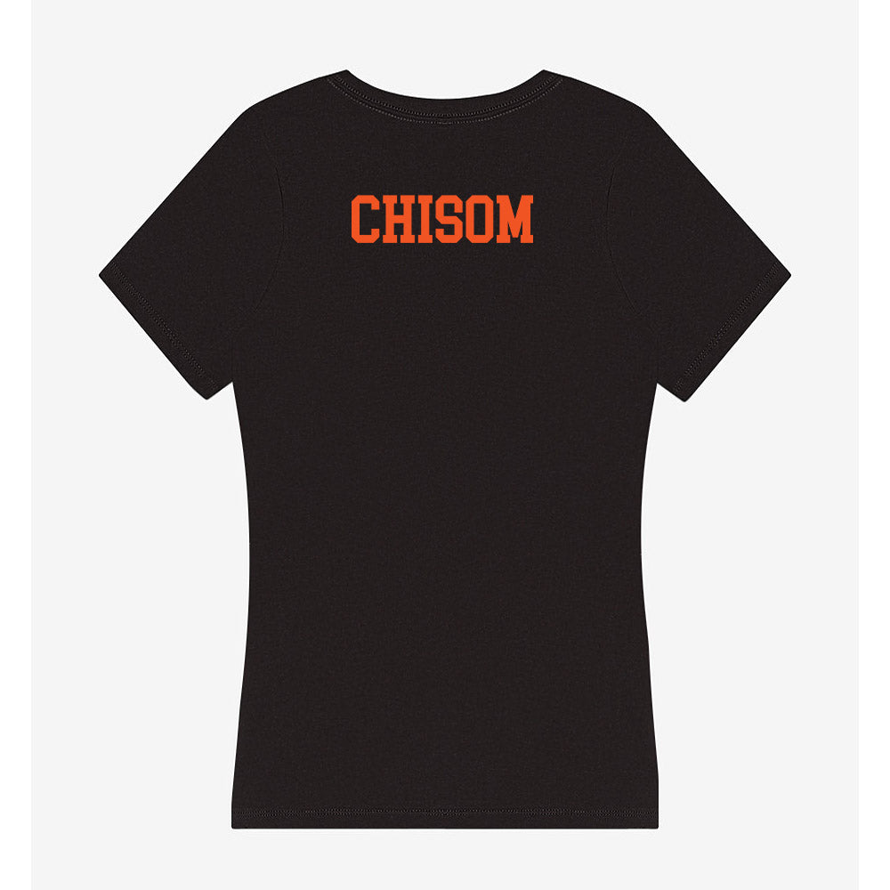 Oklahoma State - NCAA Football : Isaiah Chisom - Women's V-Neck T-Shirt-1