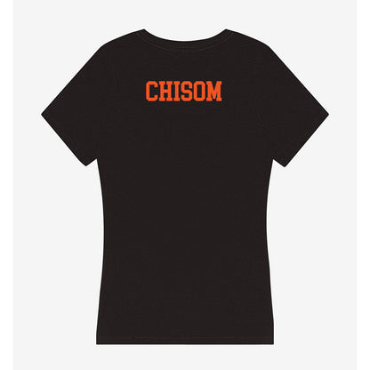 Oklahoma State - NCAA Football : Isaiah Chisom - Women's V-Neck T-Shirt-1