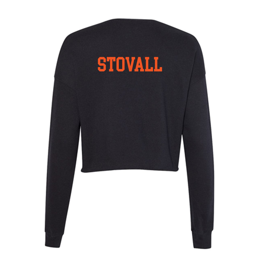 Oklahoma State - NCAA Men's Cross Country : Ethan Stovall - Women's Cropped Crew Fleece-1