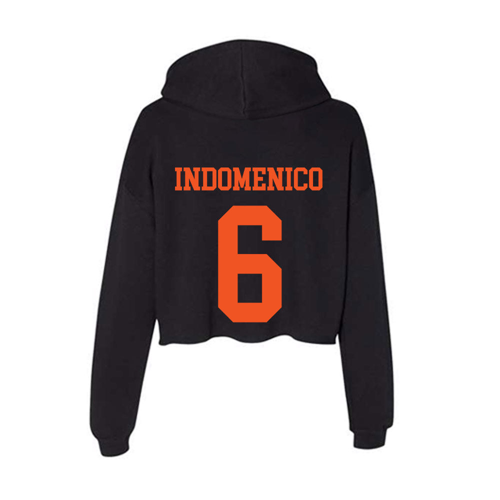 Oklahoma State - NCAA Baseball : Remo Indomenico - Women's Crop Fleece Hoodie-1