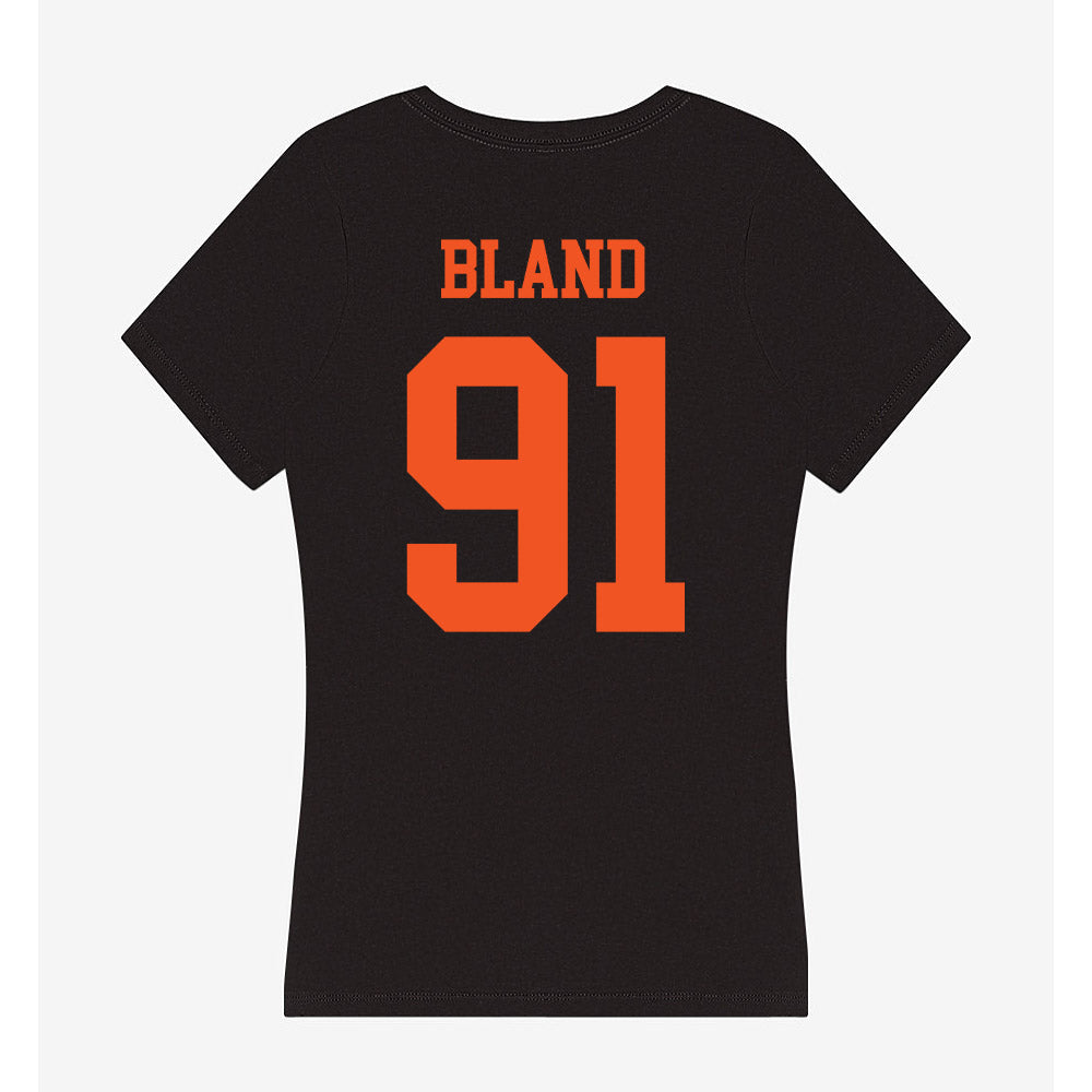 Oklahoma State - NCAA Football : Landon Bland - Women's V-Neck T-Shirt-1