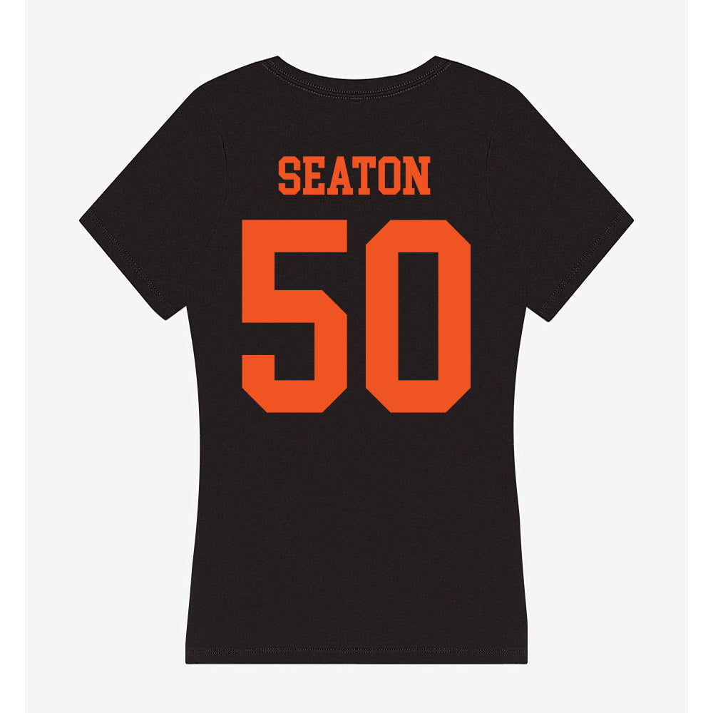 Oklahoma State - NCAA Football : Kole Seaton - Classic Shersey Women's V-Neck T-Shirt-1