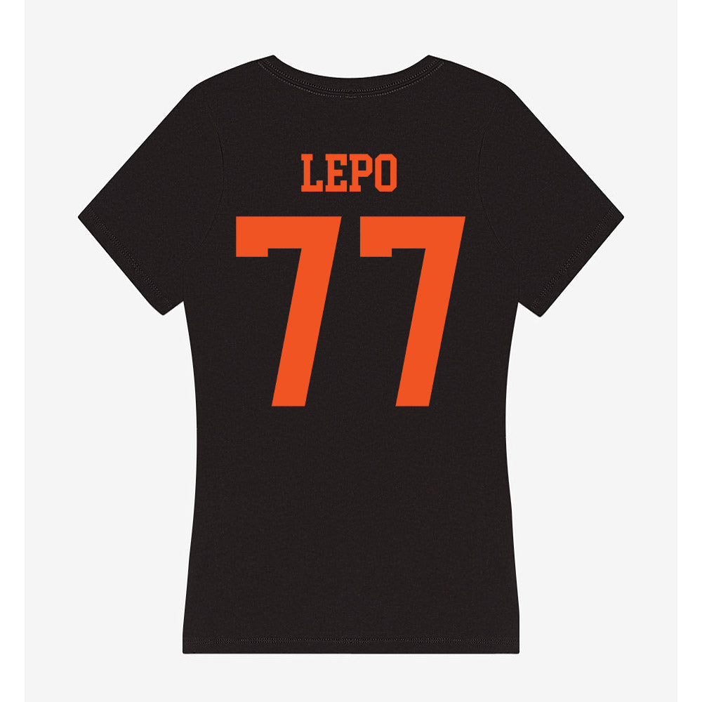 Oklahoma State - NCAA Football : Ashton Lepo - Women's V-Neck T-Shirt-1