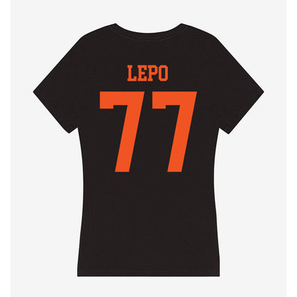 Oklahoma State - NCAA Football : Ashton Lepo - Women's V-Neck T-Shirt-1