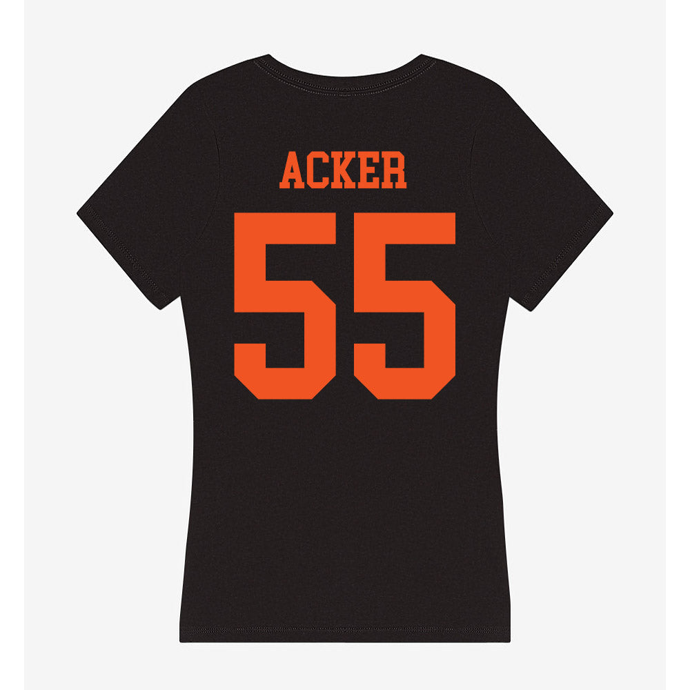 Oklahoma State - NCAA Women's Basketball : Faith Acker - Women's V-Neck T-Shirt-1