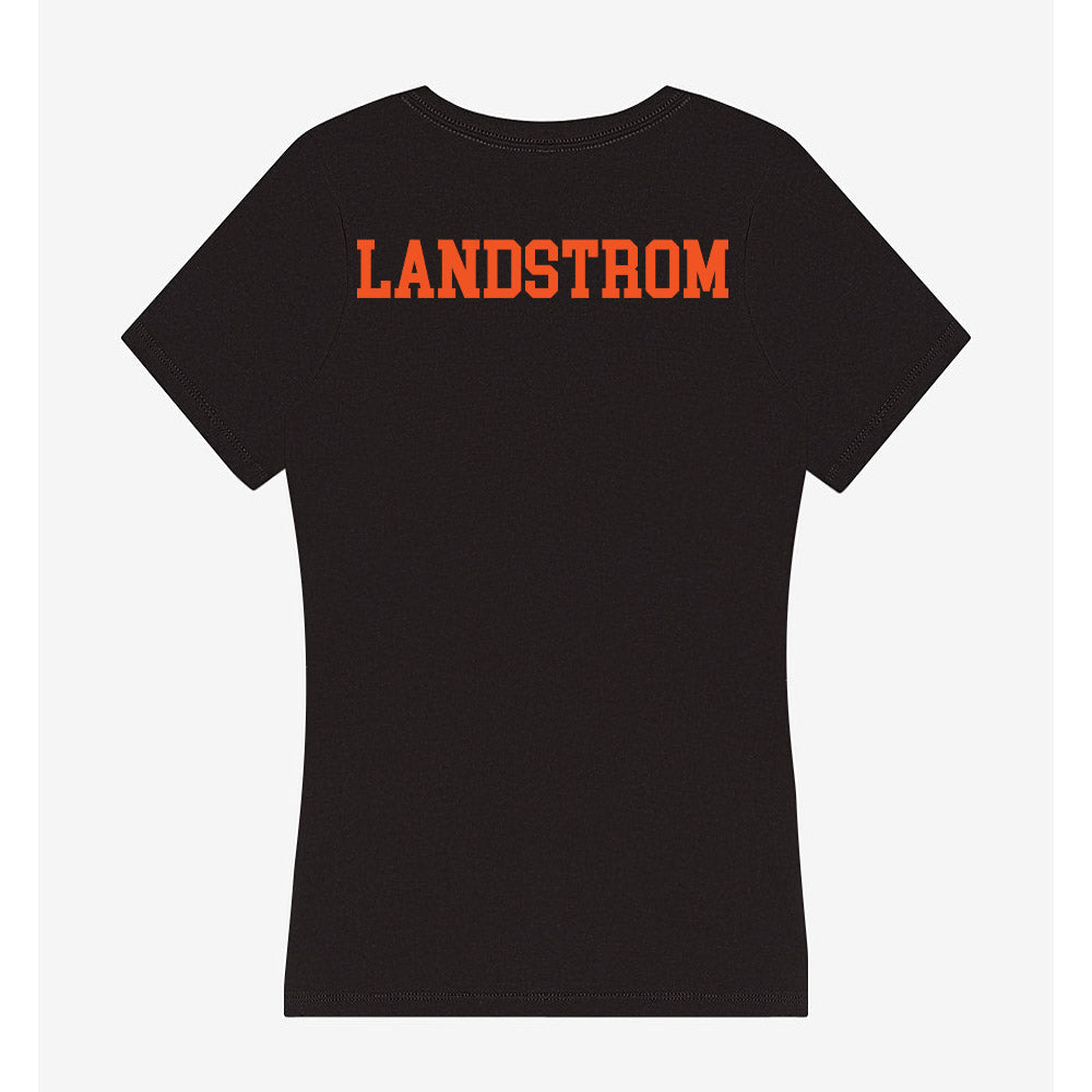 Oklahoma State - NCAA Equestrian : Taylor Landstrom - Women's V-Neck T-Shirt-1